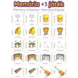 Memória +3 játék színes hangszerek 