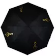 fekete esernyő arany violinkulcsmintával