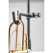 K&M fekete, gumírozott trombita-tartó adapter