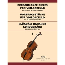 Előadási darabok gordonkára - kotta borító