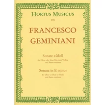 F. Geminiani: e-moll szonáta oboára - kotta