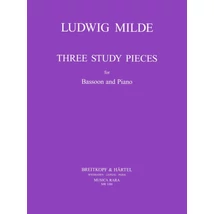 Ludwig Milde: Three study pieces for bassoon and piano