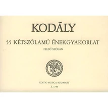 Kodály Zoltán: 55 kétszólamú énekgyakorlat – kotta – felső szólam