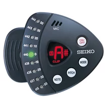 Seiko STX1N fekete, csíptetős, kromatikus hangoló