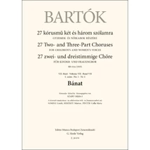Bartók Béla: Bánat  – kotta