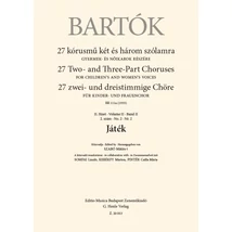 Bartók Béla: Játék – kotta