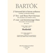 Bartók Béla: Madárdal – kotta