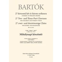 Bartók Béla: Mihálynapi köszöntő – kórus lapkotta