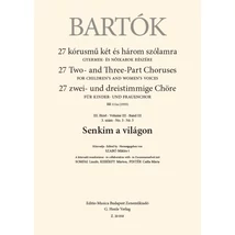 Bartók Béla: Senkim a világon – kotta