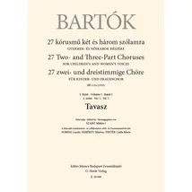 Bartók Béla: Tavasz – kórus lapkotta