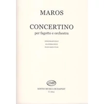 Maros Rudolf: Concertino fagottra és zongorára – kotta