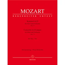 Mozart, Wolfgang Amadeus: Concerto in D – kürt és zongora kotta