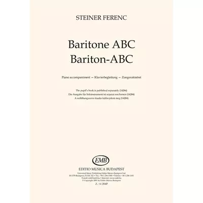 Steiner Ferenc: Bariton-ABC - zongorakíséret - kotta borító