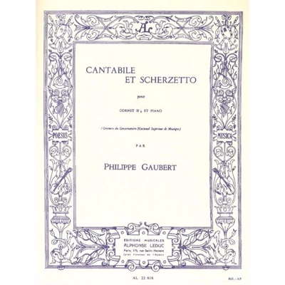 Gaubert, Philippe: Cantabile et Scherzetto - trombita/kornett kotta
