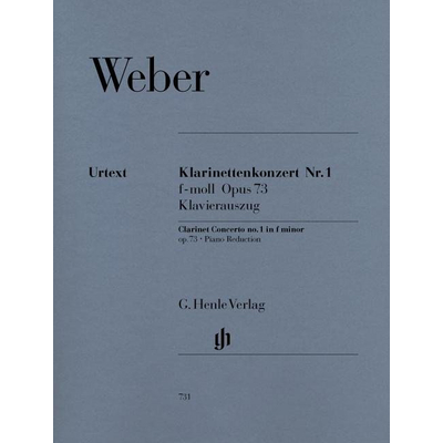 Weber, Carl Maria von: Clarinet Concerto and Orchestra No. 1 f minor op. 73