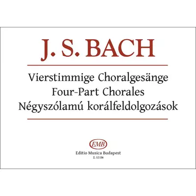 Bach, Johann Sebastian: Négyszólamú korálfeldolgozások – kotta