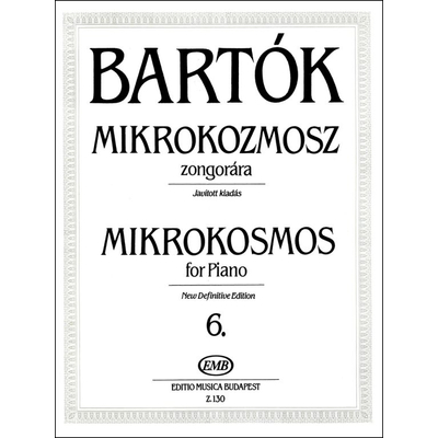 Bartók Béla: Mikrokozmosz zongorára 6. – kotta