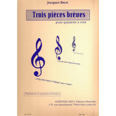 Ibert, Jacques: 3 Pieces Breves Quintette A Vent