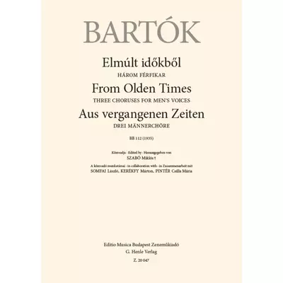 Bartók Béla: Elmúlt időkből – kórus lapkotta