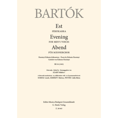 Bartók Béla: Est – kotta