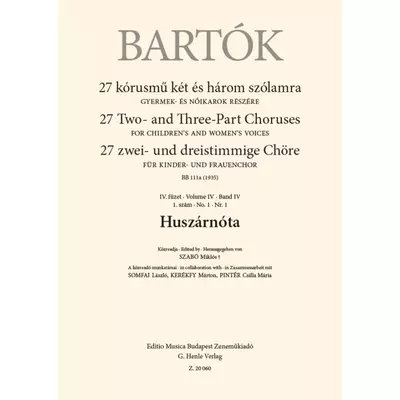 Bartók Béla: Huszárnóta – kotta