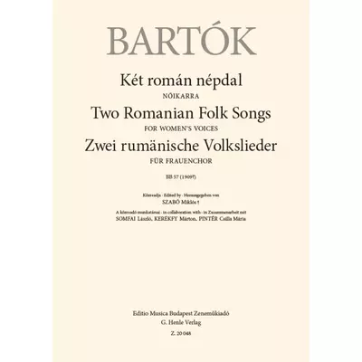 Bartók Béla: Két román népdal – kotta