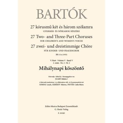 Bartók Béla: Mihálynapi köszöntő – kotta