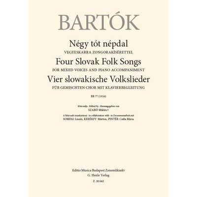 Bartók Béla: Négy tót népdal (1 db)