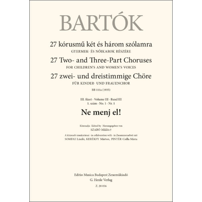 Bartók Béla: Ne menj el! – 1 darab