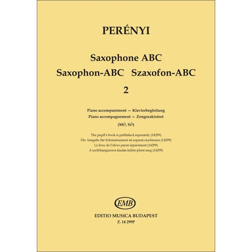 Perényi: Szaxofon-ABC 2. zongorakíséret – kotta