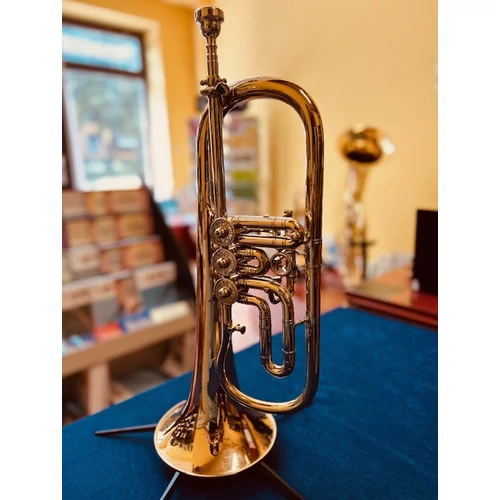 Miraphone Premium forgóventiles, sárgaréz, használt szárnykürt