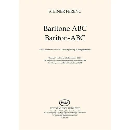 Steiner Ferenc: Bariton-ABC - zongorakíséret - kotta borító
