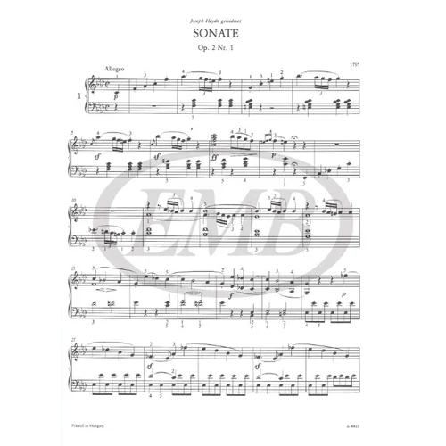 Beethoven, Ludwig van: Zongoraszonáták 1. – kotta