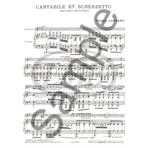 Gaubert, Philippe: Cantabile et Scherzetto - trombita/kornett kotta