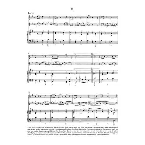 F. Geminiani: e-moll szonáta oboára - kotta