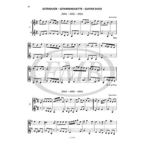 Nagy Erzsébet, Mosóczi Miklós: Gitáriskola 2. - kotta
