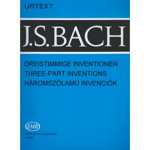 Bach, Johann Sebastian: Háromszólamú invenciók – kotta