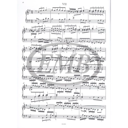Bach, Johann Sebastian: Háromszólamú invenciók – kotta