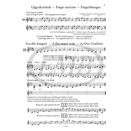 Mező-Dénes-Lányi-Kállay: Hegedűiskola II. - kotta