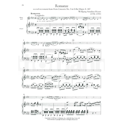 The Horn Collection - 12 pieces by 12 composers - kürt és zongora kotta
