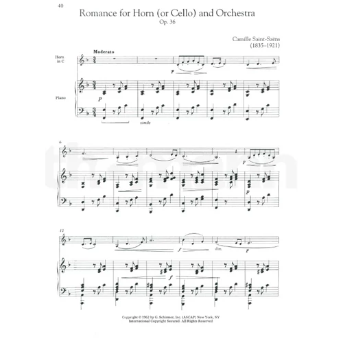 The Horn Collection - 12 pieces by 12 composers - kürt és zongora kotta