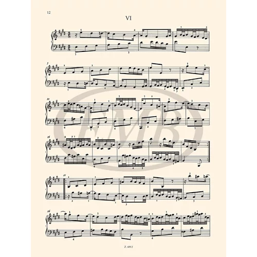 Bach, Johann Sebastian: Kétszólamú invenciók – kotta
