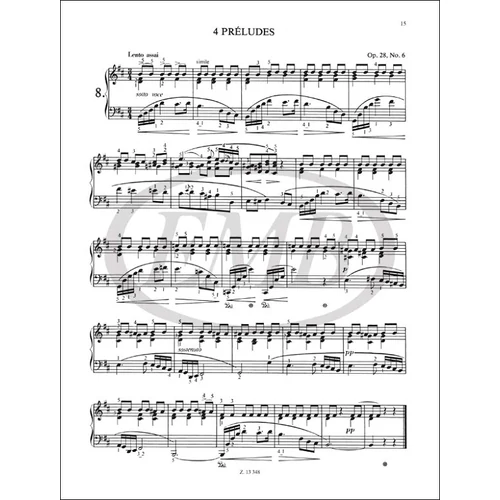 Chopin, Frédéric: Kezdők zongoramuzsikája – kotta