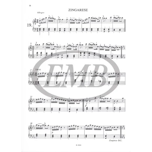 Haydn, Franz Joseph: Kezdők zongoramuzsikája – kotta