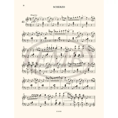 Schubert, Franz: Kezdők zongoramuzsikája - kotta