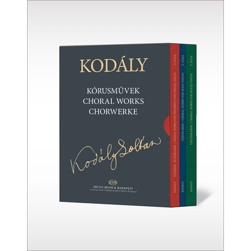 Kodály: Kórusművek - kotta vászonkiadásban, szürke díszkötésben