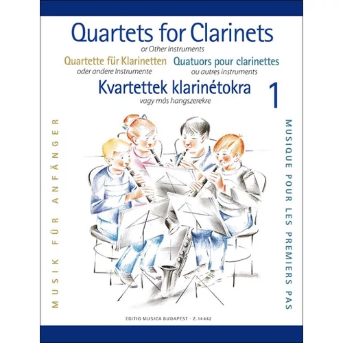 Klarinétkvartettek kezdők számára 1. - kotta