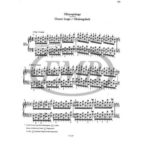 Liszt Ferenc: Technikai tanulmányok II. – kotta