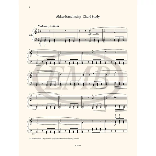 Bartók Béla: Mikrokozmosz zongorára 3-4. – kotta