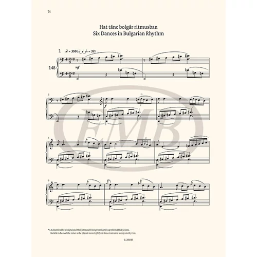 Bartók Béla: Mikrokozmosz zongorára 5-6. – kotta